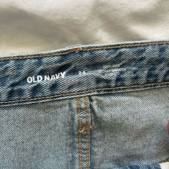 Old Navy Denim High Rise Secret Smooth Pockets Midi Skirt Plus Size 24 3XL - Picture 8 of 13